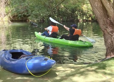 io sul tirino in canoa
